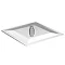 Milan Square Push-Button Concealed Shower Valve with 300x300mm Shower Head + Curved Arm Feature Lar