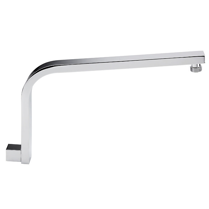 Milan Square Push-Button Concealed Shower Valve with 300x300mm Shower Head + Curved Arm Standard La