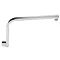 Milan Square Push-Button Concealed Shower Valve with 300x300mm Shower Head + Curved Arm Standard La