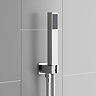 Milan Square Push-Button Shower Valve Pack with 2 Outlets (Handset + Rainfall Shower Head)  Profile 