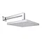 Milan Square Shower Head with Wall Mounted 90 Degree Bend Arm - 200x200mm  Profile Large Image
