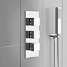 Milan Square Shower Package Inc. Flat Fixed Head + Handset Feature Large Image