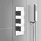 Milan Square Shower Package Inc. Flat Fixed Head + Handset Feature Large Image