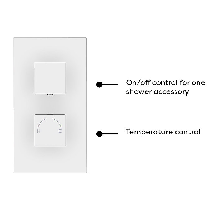 Milan Square Shower Package with Concealed Valve + Flat Fixed Shower Head