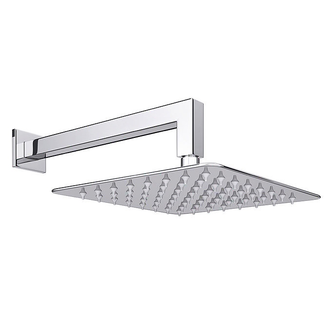 Milan Square Shower System (200mm Fixed Head, Handset + Integrated Parking Bracket)  Profile Large I