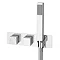 Milan Square Shower System (200mm Fixed Head, Handset + Integrated Parking Bracket) Standard Large