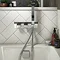 Milan Square Shower System (200mm Fixed Head, Handset + Integrated Parking Bracket) In Bathroom Lar