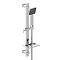 Milan Square Slide Rail Kit with Soap Dish in Chrome