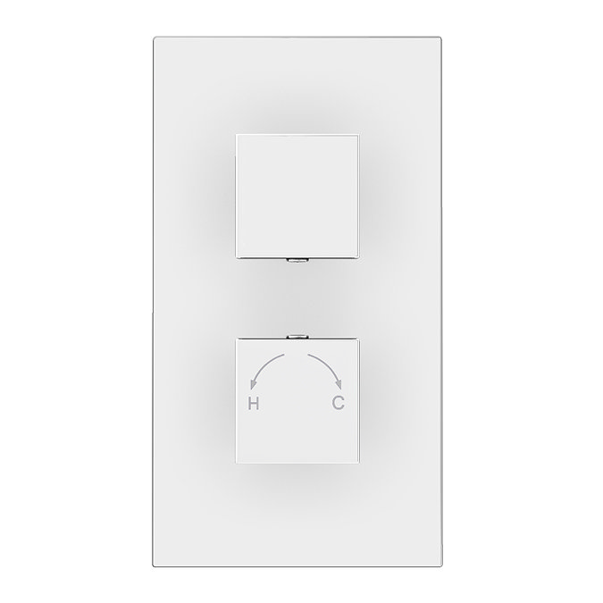 Milan Square Thermostatic 3 Way Concealed Shower Valve with Diverter - Chrome