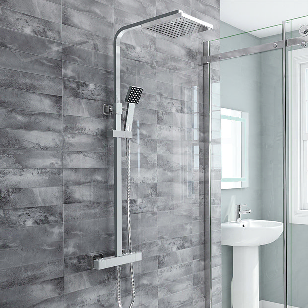 Mixer shower (example). This picture shows a thermostatic mixer