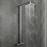 Milan Square Top Outlet Thermostatic Bar Shower Valve - Chrome