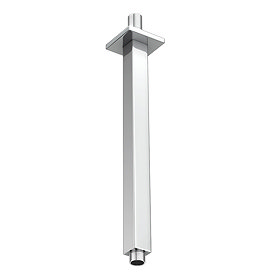 Milan Square Vertical Shower Arm 300mm - Chrome Large Image