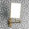 Milan Square Wall Mounted Cosmetic Mirror - Brushed Brass