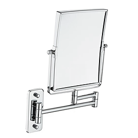 Milan Square Wall Mounted Cosmetics Mirror - Chrome