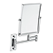 Milan Square Wall Mounted Cosmetics Mirror - Chrome