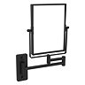 Milan Square Wall Mounted Cosmetic Mirror - Matt Black