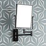 Milan Square Wall Mounted Cosmetic Mirror - Matt Black