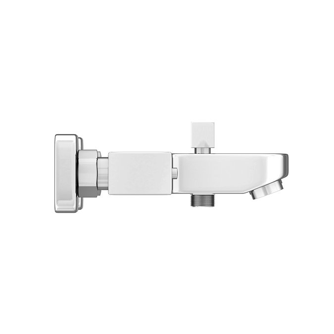 Milan Square Wall Mounted Thermostatic Bath Shower Mixer Tap + Shower Rail Kit Feature Large Image