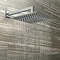 Milan Square Wall Mounted Thermostatic Shower Valve with Handset + 300mm Fixed Shower Head  Feature Large Image