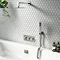 Milan Triple Square Concealed Thermostatic Shower Valve with Diverter - Chrome  additional Large Image