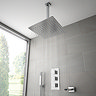 Milan Triple Square Concealed Thermostatic Shower Valve with Diverter Chrome