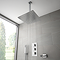 Milan Triple Square Concealed Thermostatic Shower Valve with Diverter Chrome