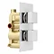 Milan Twin Concealed Shower Valve inc. Ultra Thin 300 x 300mm Head + Vertical Arm  additional Large 