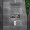 Milan Twin Concealed Thermostatic Valve + 400x400mm Rainfall Shower Head