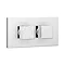 Milan Twin Concealed Thermostatic Valve + 400x400mm Rainfall Shower Head additional Large Image