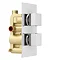 Milan Modern Square Concealed Twin Shower Valve - Chrome  Newest Large Image
