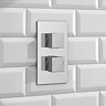 Milan Twin Square Concealed Shower Valve with Diverter - Chrome