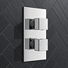 Milan Twin Square Concealed Shower Valve with Diverter - Chrome