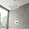 Milan Ultra Thin Square Shower Head with Vertical Arm - 300x300mm