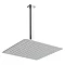 Milan Ultra Thin Square Shower Head with Vertical Arm - 300x300mm  Feature Large Image