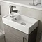 Milan W400 x D222mm Gloss Grey Compact Floor Standing Basin Unit  Profile Large Image