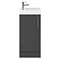 Milan W400 x D222mm Gloss Grey Compact Floor Standing Basin Unit  Standard Large Image