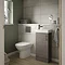 Milan W400 x D222mm Grey Avola Effect Compact Floor Standing Basin Unit  Feature Large Image