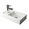 Milan W400 x D222mm Hacienda Black Effect Compact Floor Standing Basin Unit Profile Large Image
