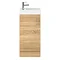 Milan W400 x D222mm Natural Oak Effect Compact Floor Standing Basin Unit Feature Large Image