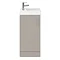 Milan W400 x D222mm Stone Grey Compact Floor Standing Basin Unit  Feature Large Image