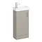 Milan W400 x D222mm Stone Grey Compact Floor Standing Basin Unit Large Image
