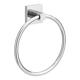 Milan Wall Mounted Towel Ring - Chrome Large Image