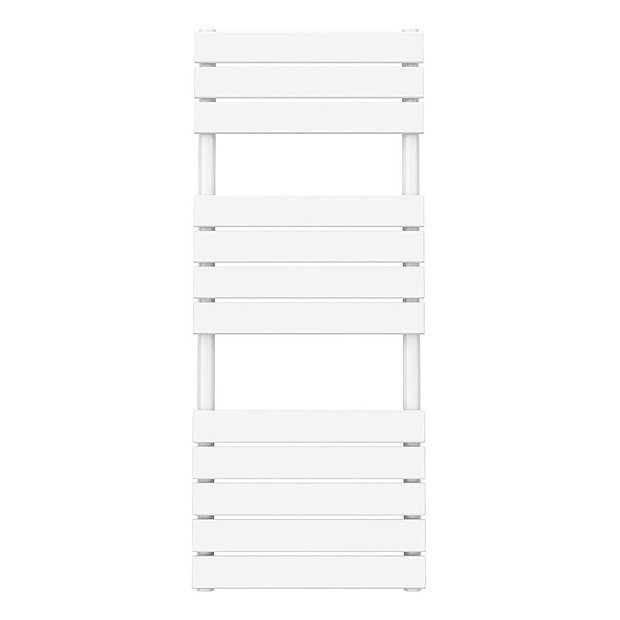 Milan White 1200 x 490mm Heated Towel Rail  Feature Large Image