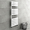 Milan Heated Towel Rail H1213mm x W500mm Matt White