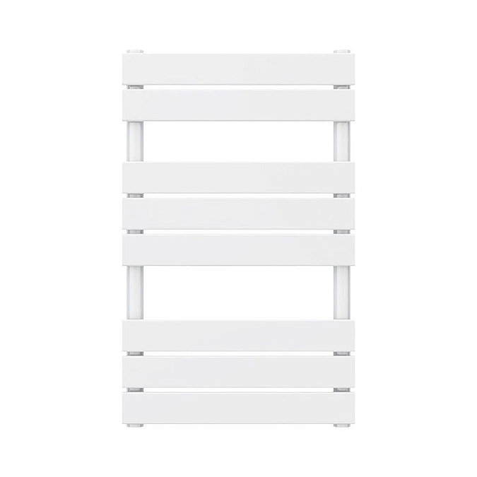 Milan White 800 x 490mm Heated Towel Rail  Feature Large Image