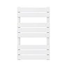 Milan White 800 x 490mm Heated Towel Rail  Feature Large Image