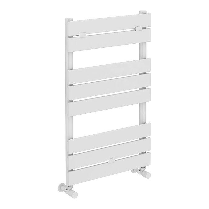 Milan White 800 x 490mm Heated Towel Rail  Feature Large Image