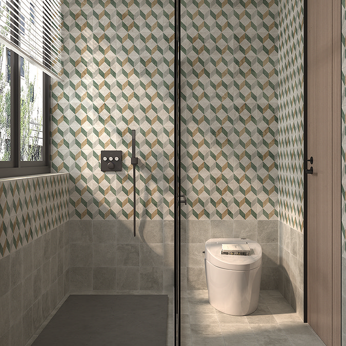 Milano Geometric Patterned Wall and Floor Tiles - 200 x 200mm