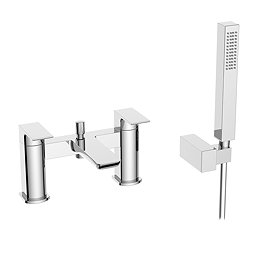 Mileto Bath Shower Mixer Tap inc. Shower Kit Chrome