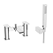 Mileto Bath Shower Mixer Tap inc. Shower Kit Chrome